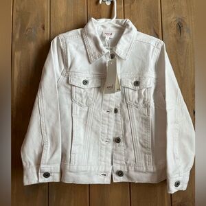 Seed Heritage kids white jean jacket in size 5. NWT